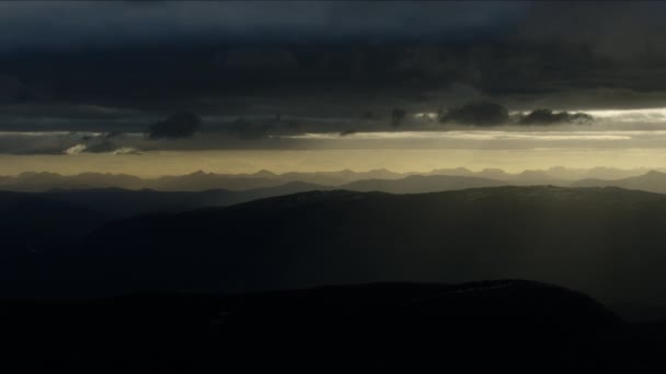 空中日出景观低云黄石公园美国 — 图库视频影像