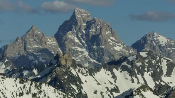 Vista aerea Monte Moran Grand Teton catena montuosa — Video Stock