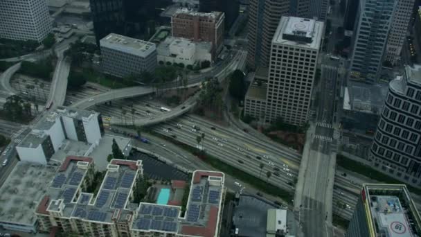 Veículo aéreo com vista aérea Auto-estrada Los Angeles Califórnia — Vídeo de Stock