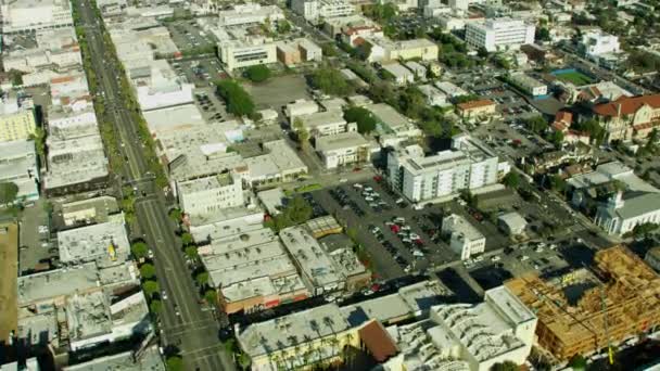 Vista aerea Tramonto Blvd Hollywood Blvd Los Angeles — Video Stock