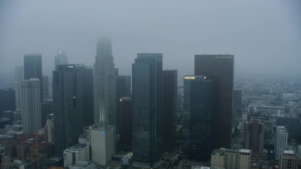 Widok z powietrza Przedmieścia Los Angeles Drapacze chmur Kalifornia — Wideo stockowe