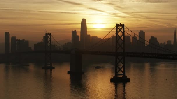Letecké mrakodrapy Oakland Bridge City San Francisco — Stock video