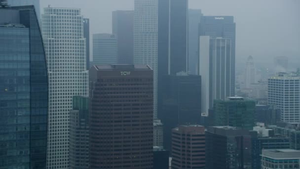 Pemandangan udara pencakar langit kantor Los Angeles California USA — Stok Video