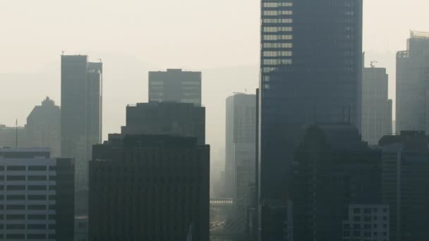 Vista aérea humo neblina San Francisco ciudad California — Vídeos de Stock