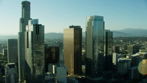 Vista aérea Los Angeles skyline California USA — Vídeo de stock