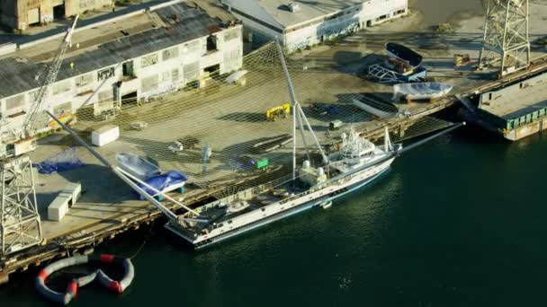 SpaceX Recovery vessel Americas Port LA — 图库视频影像