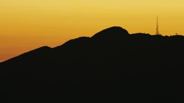 空中日出景观李山好莱坞洛杉矶 — 图库视频影像