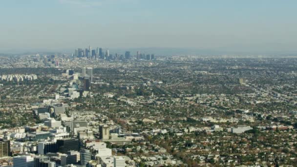 Vue Aérienne Du Paysage Urbain Los Angeles style De Vie Communautaire Urbain — Video