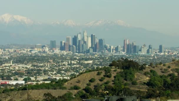 Blair Hills 'ten Los Angeles şehir silueti — Stok video
