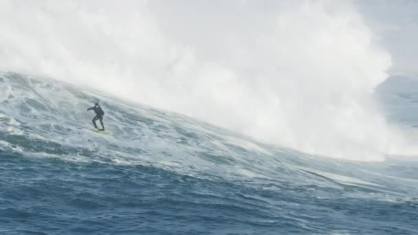 空中冲浪手骑波半个月湾小牛 — 图库视频影像