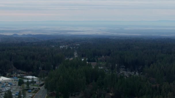 Vista aérea del atardecer Paraíso emergencia Vehículos utilitarios incendio forestal — Vídeos de Stock