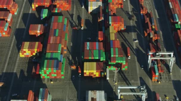 Вид с воздуха Терминал Айленд грузовые контейнеры Лос-Анджелес — стоковое видео
