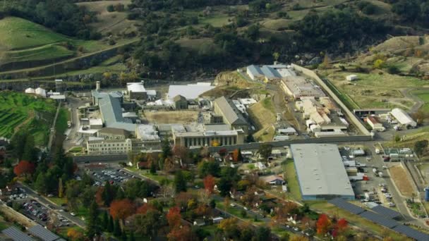 Vista aérea Prisão de Folsom Presos encarcerados EUA — Vídeo de Stock