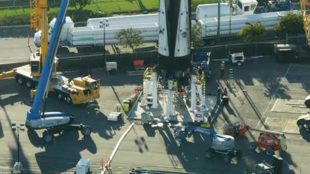 SpaceX Falcon 9 cohete Puerto de Los Ángeles — Vídeos de Stock