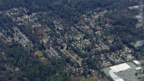 Comunidade vista aérea destruiu muitos sem-teto Paradise Califórnia — Vídeo de Stock