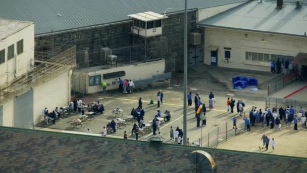 Vue aérienne Prison Folsom Prisonniers incarcérés États-Unis — Video