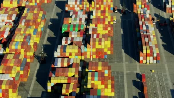 Вид с воздуха Терминал Айленд грузовые контейнеры Лос-Анджелес — стоковое видео