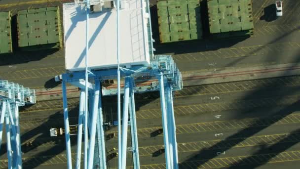 Letecký výhled na přístav Los Angeles doků — Stock video