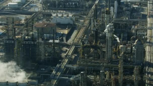 Letecký pohled El Segundo ropná rafinérie Los Angeles — Stock video