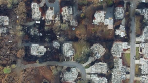 Vue aérienne feux de forêt destructeurs Paradise California America — Video