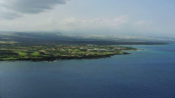 Pandangan udara Buddha Point Waikoloa liburan Big Island — Stok Video
