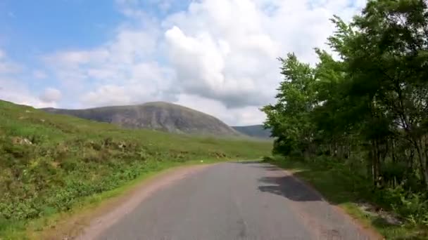 POV drive Glen Etive pineta Highland scozzese — Video Stock