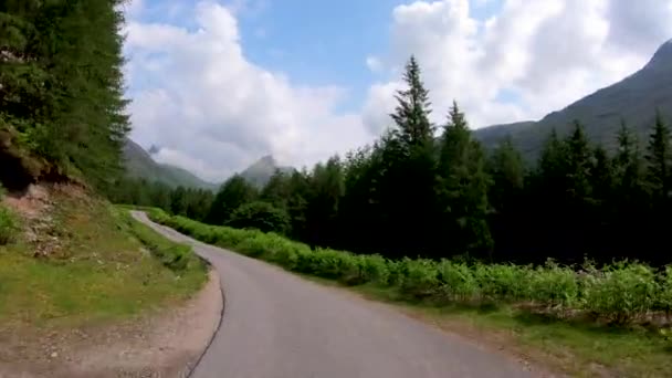 POV drive Glen Etive Moorland Scottish Highlands — стокове відео