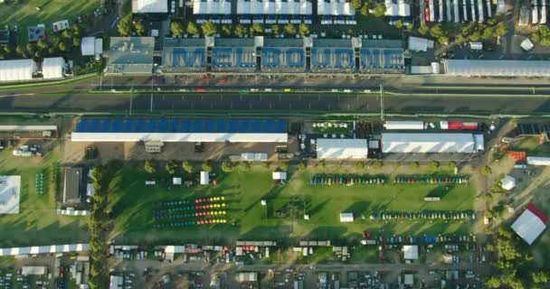 Légi felvétel a Sunset Melbourne Grand Prix stadionban — Stock videók