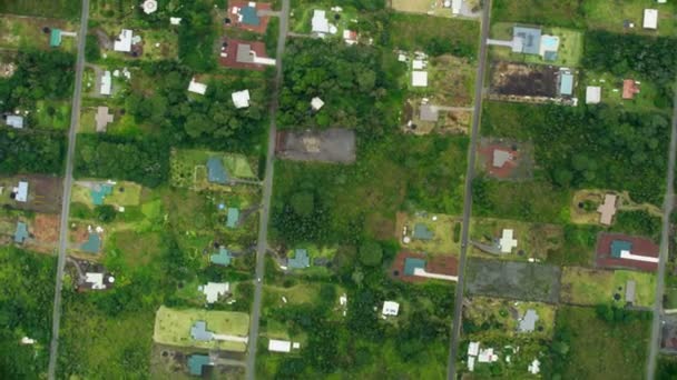 Vista aerea sopraelevata Big Island case residenziali Hawaii — Video Stock