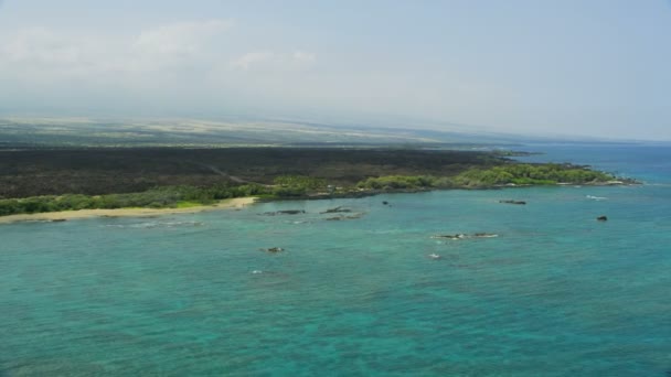 Αεροακτογραμμή άποψη λάβα διαρροές Big Island Χαβάη — Αρχείο Βίντεο