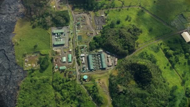 Vista aérea fisuras geotérmicas en erupción Big Island Hawaii — Vídeos de Stock