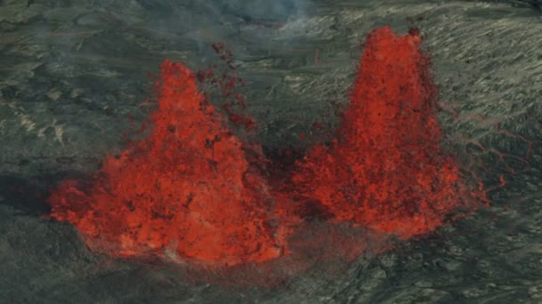 噴出する火山から噴出する空中爆発溶融溶岩 — ストック動画