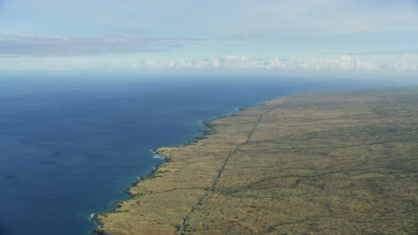 Havadan Pasifik kıyı şeridi yerleşim bölgeleri Hawaii ABD — Stok video