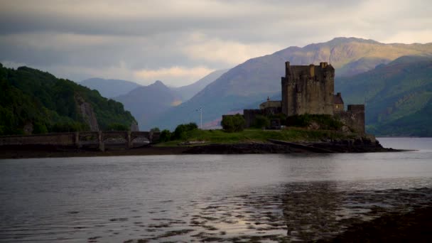 Eilean Donan castle Loch Duich Scottish Highlands Scotland — Stock video