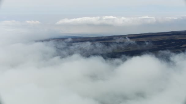 Vista aérea lava roca lava derrames Hawaii América — Vídeos de Stock