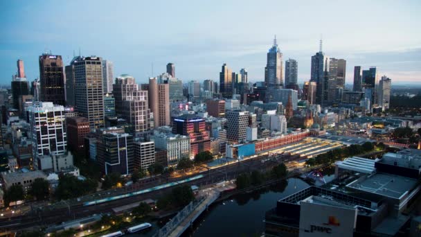 Morning Time lapse Flinders Street Station Melbourne CBD — 비디오