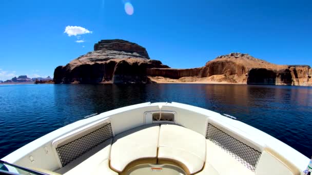 POV Lake Powell víztározó nyaralóhely Arizona USA — Stock videók