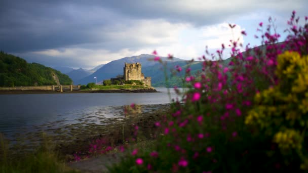 Eilean Donan castle Loch Duich Scottish Highlands Scotland — Stock video