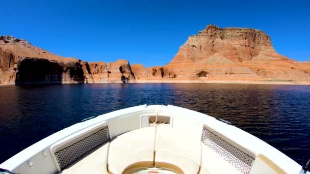 POV Lake Powell ταμιευτήρα προορισμός διακοπών Αριζόνα ΗΠΑ — Αρχείο Βίντεο