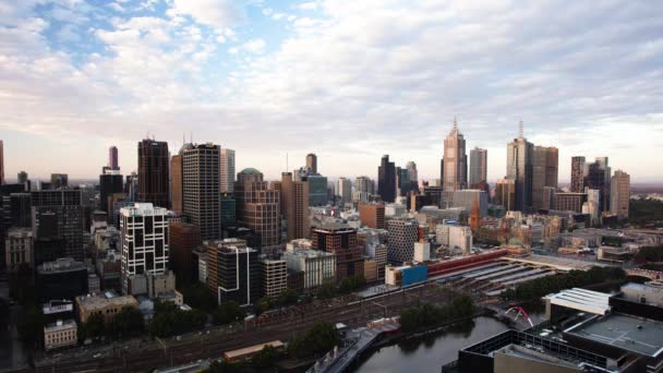 Time lapse sole sopra Flinders Street Station Melbourne — Video Stock