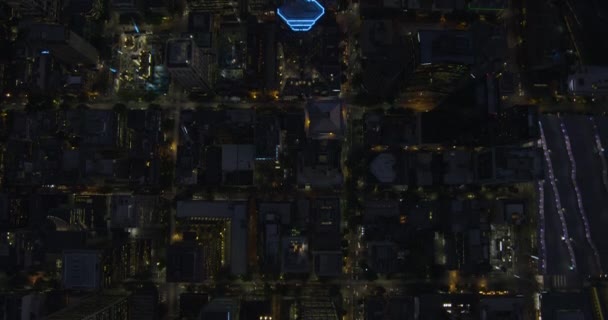 Nachtansicht Melbourne CBD Dächer Yarra River — Stockvideo
