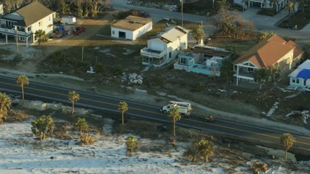 Letecký pohled FEMA hurikán záchranné služby Florida USA — Stock video