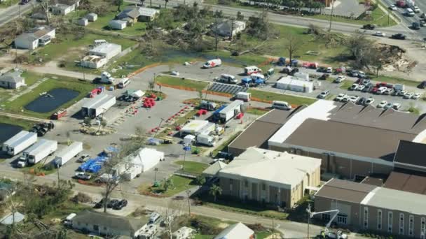 Floride Novembre 2018 Vue Aérienne Des Tentes Secours Des Unités — Video