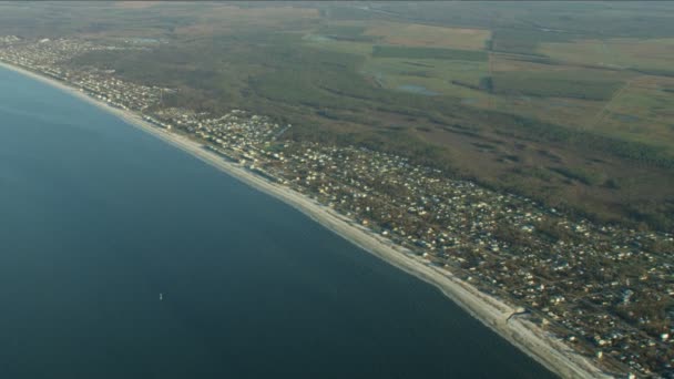 Meksika Sahili 'nin havadan görüntüsü Florida' yı kasıp kavuran kasırga — Stok video