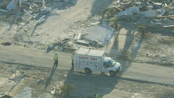 Florida Novembre 2018 Veduta Aerea Dei Lavoratori Dei Servizi Utilità — Video Stock