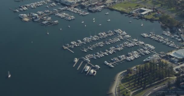 Vue aérienne de la marina de luxe Surfers Paradise — Video