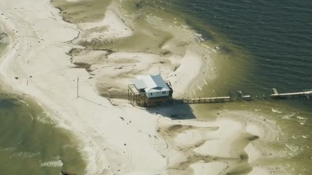 Widok z lotu ptaka wzniesiony dom St George Sound Florida — Wideo stockowe