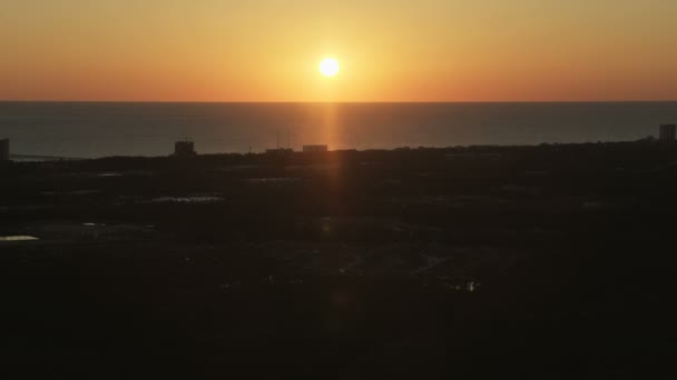 Вид на закат с воздуха Панама Сити Бич Флорида США — стоковое видео