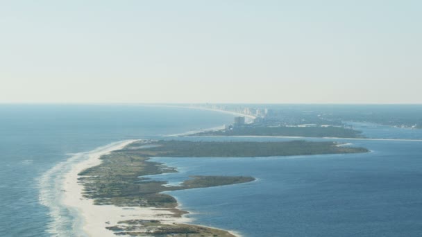 Luchtfoto Saint Andrews Gezonde kustregio Orkaanschade — Stockvideo