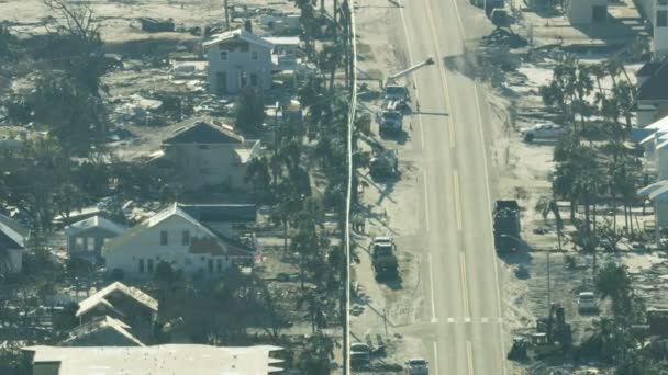 Hava manzaralı fırtına Meksika sahilini dalgalandırdı Florida kasırgası — Stok video